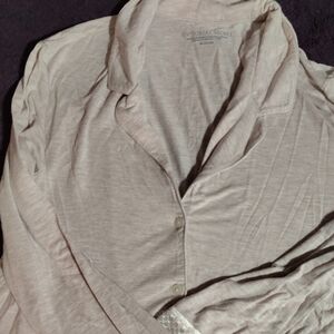 Victoria's Secret Soft Cream Button-Up Top